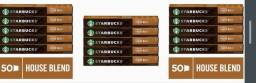 Título do anúncio: 50 Cápsulas de Café Starbucks house blend