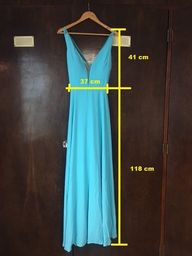 Título do anúncio: Vestido Longo de Festa - Cor Azul Tiffany