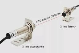 Título do anúncio: COD-AM262   Sensor De Barreira Feixe De Laser M12 Npn Alcance 30 Mts Arduino Automação R
