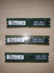Título do anúncio: Vendo 3x Memória RAM DDR2 800mhz