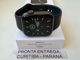 Título do anúncio: Apple Watch Series 6 GPS 44mm Cinza Espacial. Troco