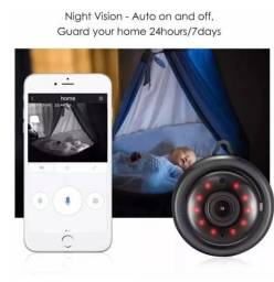 Título do anúncio: Mini cam wifi visão noturna Babá eletronica