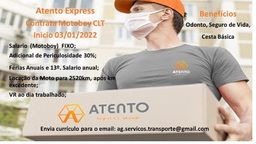 Título do anúncio: Atento Express   Contrata Motoboy CLT ? Inicio 03/01/2022