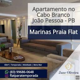 Título do anúncio: Apto no Marinas Praia Flat (beira mar) Cabo Branco - João Pessoa - PB