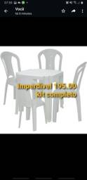 Título do anúncio: Kit mesa com as cadeiras sem braço 195.00