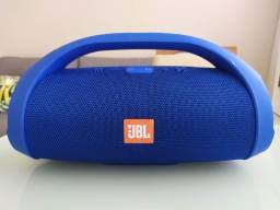 Título do anúncio: Caixa Som USB Bluetooth Boombox Azul 30cm