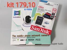 Título do anúncio: Kit Camera ip 3 Antenas + cartão de memoria 64 Gigas