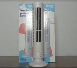Título do anúncio: Mini Ventilador Abajur USB p/ Mesa Torre Vertical Branco - Western
