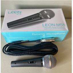 Título do anúncio: Microfone Com Fio Leon Dinâmico Profissional M-58