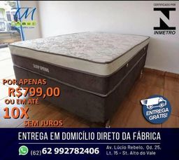 Oferta INACREDIT�VEL! Base + Colch�o SLEEPING SPRING C/ Molas Apenas R$799 At� 10x S/juros
