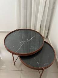 Título do anúncio: Centro ou mesa lateral marmorizado