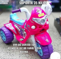 Moto Eletrica Infantil Gp Raptor Super Girl Rosa 6v