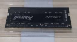 Título do anúncio: Memória Kingston Fury Impact, 8GB, 3200MHz, DDR4, CL20, Para Notebook - KF432S20IB/8