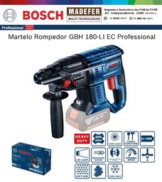 Título do anúncio: Martelete Rompedor a Bateria Bosch GBH 180-LI ,18V