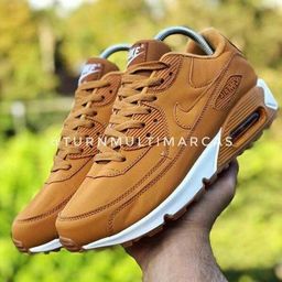 air max 90 marrom claro