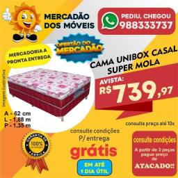 Título do anúncio: Cama Unibox Casal Super Mola Rosa Em Até 10X Nos Cartões-Entrega Grátis