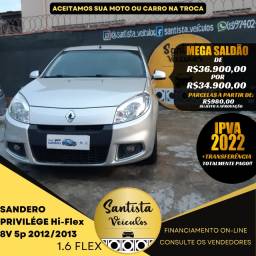 Título do anúncio: Renault Sandero Privilége Hi-Flex 1.6 8V 5p 2012/2013 Completo! 