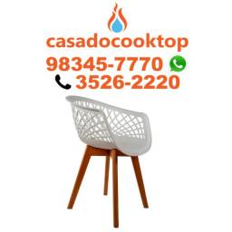Título do anúncio: Cadeira Web Branca - Base Wood