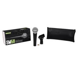 Título do anúncio: Vendo Microfone Shure Dinâmico SM 58 LC (Com Cachimbo)
