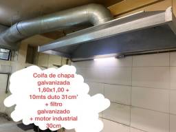 Título do anúncio: Coifa Industrial Galvanizada c/ Motor 30cm