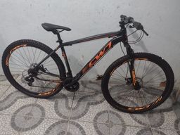Título do anúncio: Bicicleta bike ciclismo CWJ aro 29 preto com laranja 