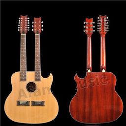 Título do anúncio: violao duble 12c e 6c custon guitar ativo madeira spruce importação encomenda até 59 dias