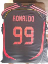 Título do anúncio: Camiseta Milan Original 2008 Ronaldo Retro 