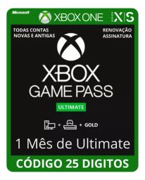 Game Pass Ultimate 12 Meses Codigo 25 Digitos Digital Xbox One e