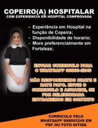 Título do anúncio: Copeiro(a) com experiencia em Hospital
