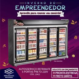 Título do anúncio: Autosserviço expositor refrigerados Refrimate 5 portas 220v Novo Frete Grátis