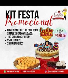 Título do anúncio: Kit festa promocional: R$ 160,00 (Para até 10 pessoas)