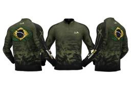 Título do anúncio: Camisa De Pesca Presa Viva Camuflada 05 Brasil- Proteção Uv