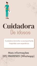 Título do anúncio: CUIDADORA DE IDOSOS DOMICILIAR E HOSPITALIZADOS