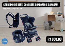 Título do anúncio: Carrinho de Bebê, com Bebê Conforto e Canguru.