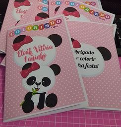 Revistinha de Colorir Panda Rosa