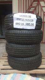 Título do anúncio: Pneus novos duas marcas goodribe 205/55R16 é linglong tire 205/55R16