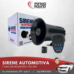 Título do anúncio: Sirene Automotiva Tech One 7 Tons com Microfone + Botão Interruptor