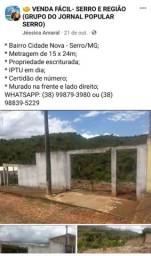 Título do anúncio: VENDO lote 360 m² / Serro - Bairro Cidade Nova