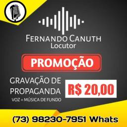 Título do anúncio: Rio De Janeiro RJ - Locutor Fernando Gravação De Propaganda Spot Comercial.
