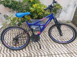 Título do anúncio: Bicicleta Aro 24 21 Marchas Freios - Azul Ultra Bike
