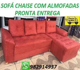Título do anúncio: Peça Ja e Receba No Mesmo Dia!!Sofa Chaise Com Almofadas Novo Apenas 899,00