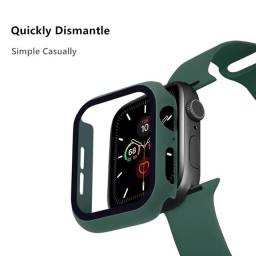 Título do anúncio: conjunto estojo + pulseira para pulseira de relógio Apple 42mm 38mm pulseira de silicon