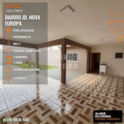 Título do anúncio: MX-Casa térrea - 2 Quartos (1 suíte) - 2 Vagas - Jd. Nova Europa - Sertãozinho/SP