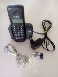 Título do anúncio: Telefone Sem Fio Elgin TSF8001 - Identificador de Chamada Viva Voz Preto