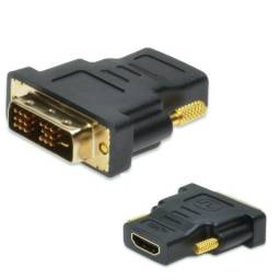 Título do anúncio: Adaptador DVI para hdmi conversor DVI 18 + 1 macho para HDMI feminino gold