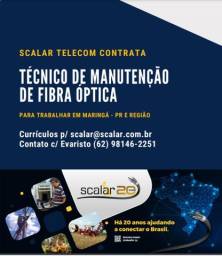 Título do anúncio: Técnico de Manutenção de Rede de Fibra Óptica - Ftth Gpon - Maringá - PR
