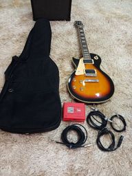 Título do anúncio: Imperdível Kit com Guitarra Les Paul customizada 