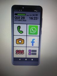 Título do anúncio: Vendo celular semi-novo de idoso da Multilaser tela 5.0 sistema 