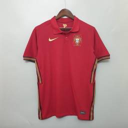 Título do anúncio: Camisa Seleção Portugal Primeiro Uniforme Titular Vermelha 2020/2021
