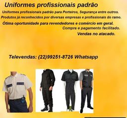 Título do anúncio: Uniformes Padrão profissional Porteiros Segurança entre outros vendas atacado 